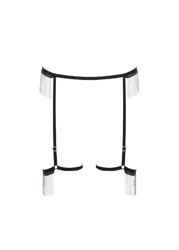 Antoinette Thigh Harness (Black/Silver)