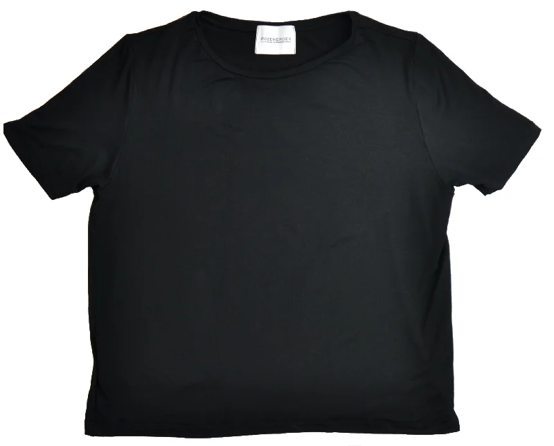 Boxy fit Organic SS Bamboo T-Shirt in Black