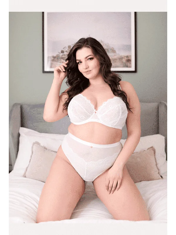 Lace and Logo High Waist Light Control Knicker