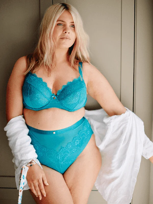 Lace and Logo High Waist Light Control Knicker