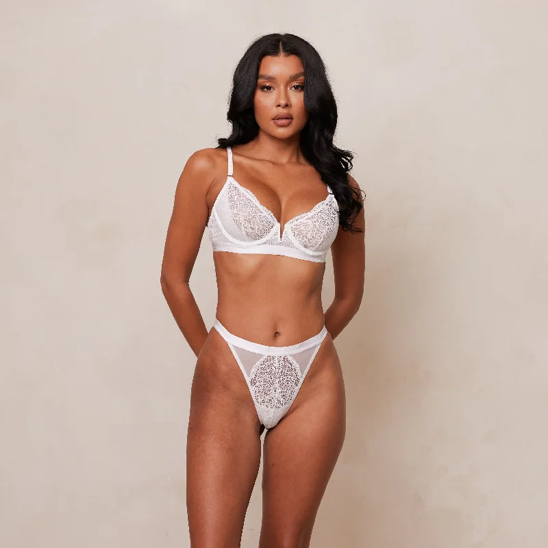 Royal Balcony Bra  - White