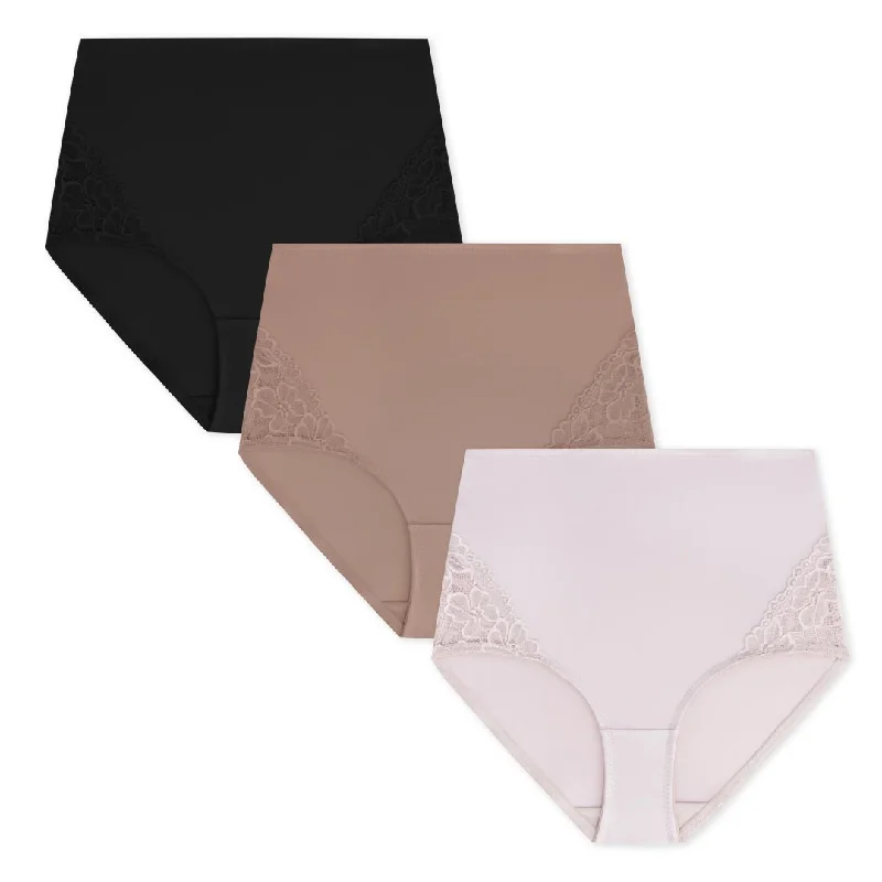 3 Pack Side Laced Shaping Briefs