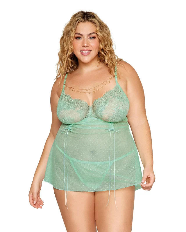 Dreamgirl Plus Size Babydoll & G-String