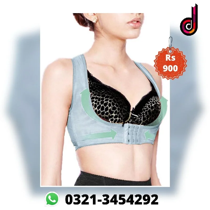 Front Open Pushup Figured Firozi T966H1 Embroidered For Women