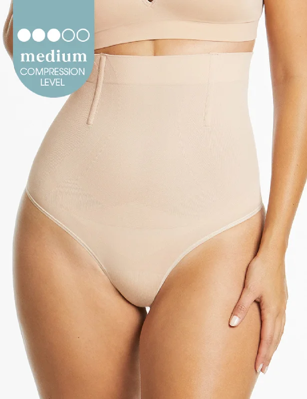 It's a Cinch Hi Waist G-String - Rose Dust