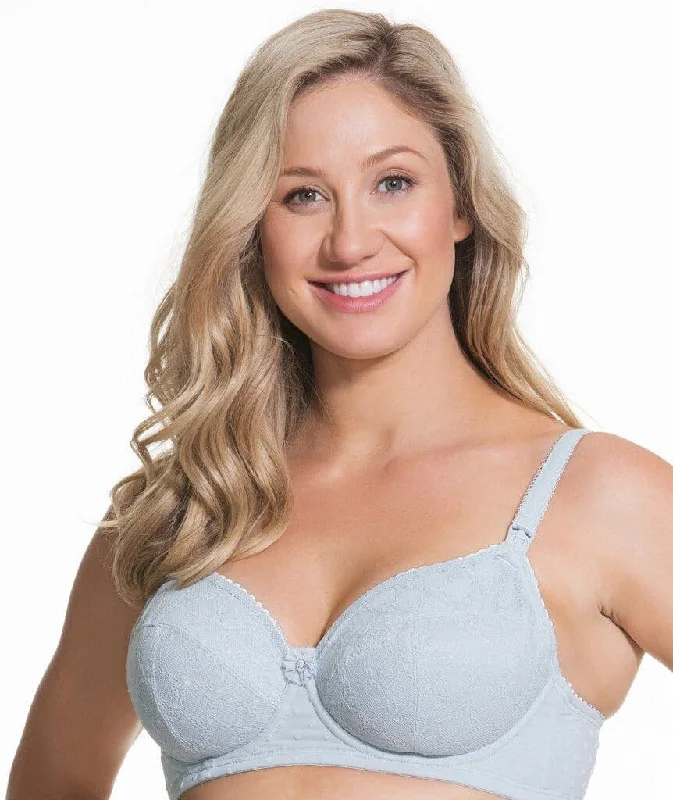 Cake Maternity Frosted Parfait Flexi Wire Balconette Lace Nursing Bra -  Ice Grey