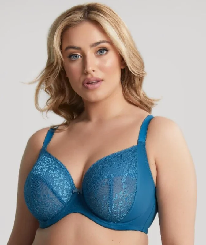 Sculptresse Roxie Plunge Underwired Bra - Atlantic Blue