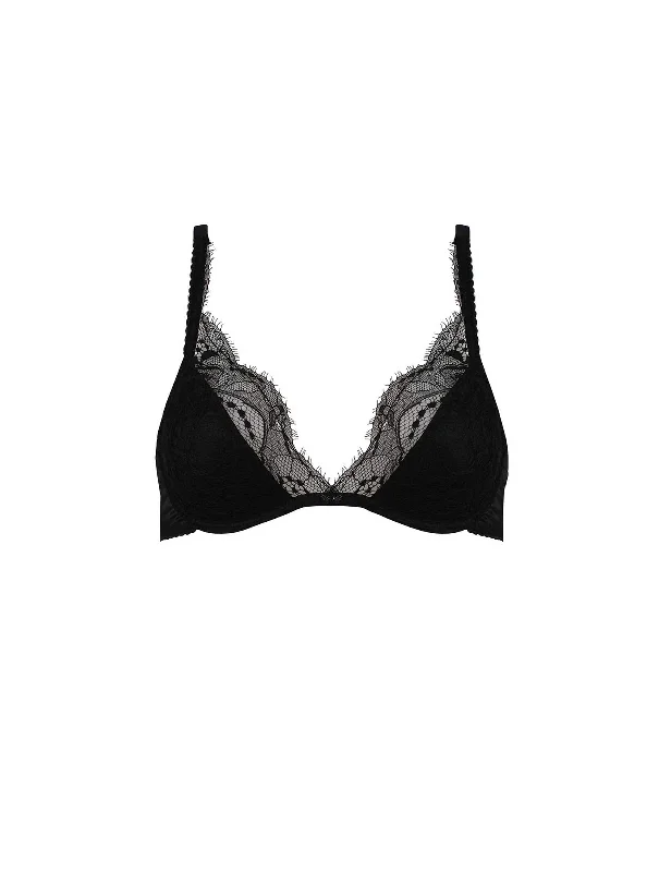 Signature Padded Plunge Bra - Black