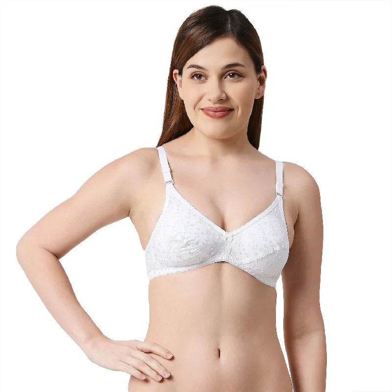 Kinnari - Cotton Plain Bra White