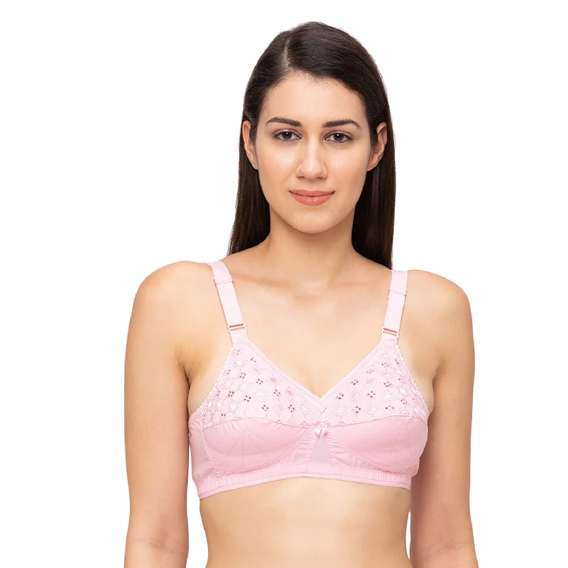 Nari - Cotton Plain Bra Pink