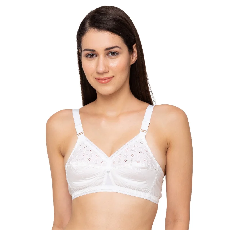 Nari - Cotton Plain Bra White