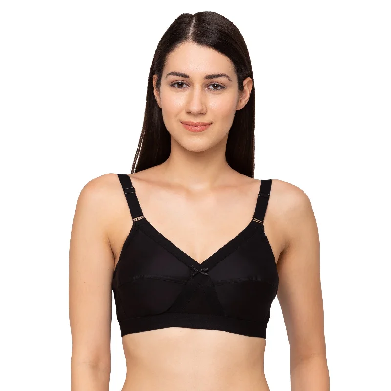 Silka - Cotton Plain Bra Black