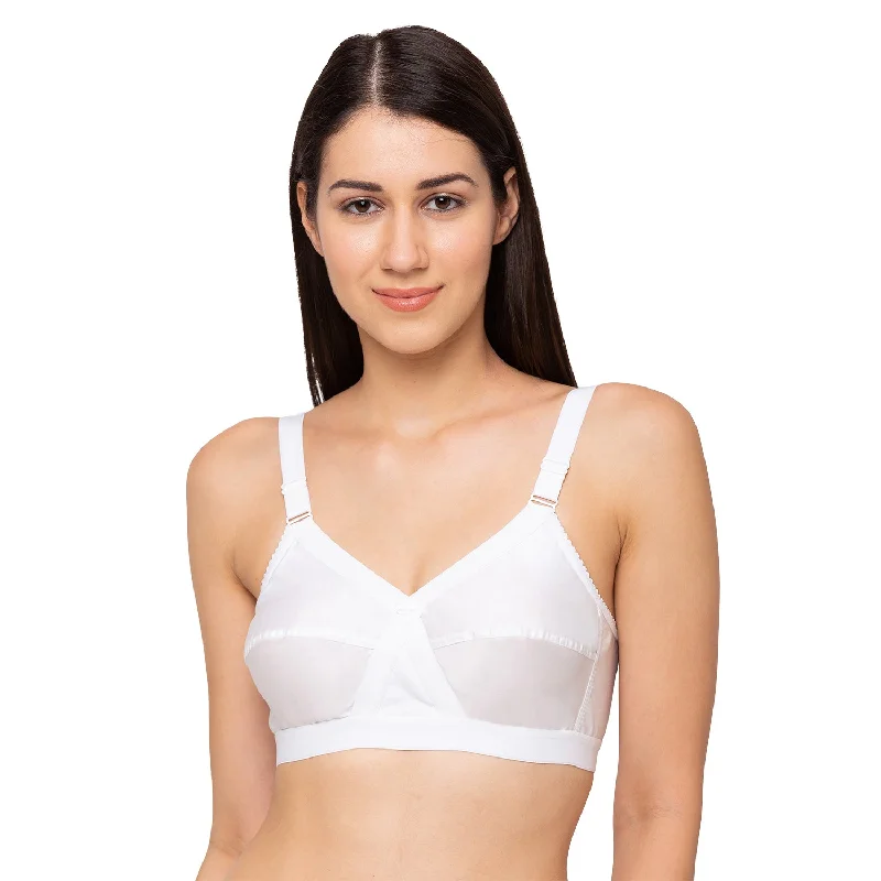 Silka - Cotton Plain Bra White