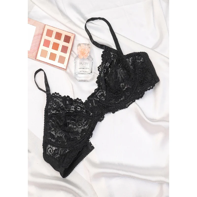 Freesia - Wired Non-Padded Bra with Lacy Cups