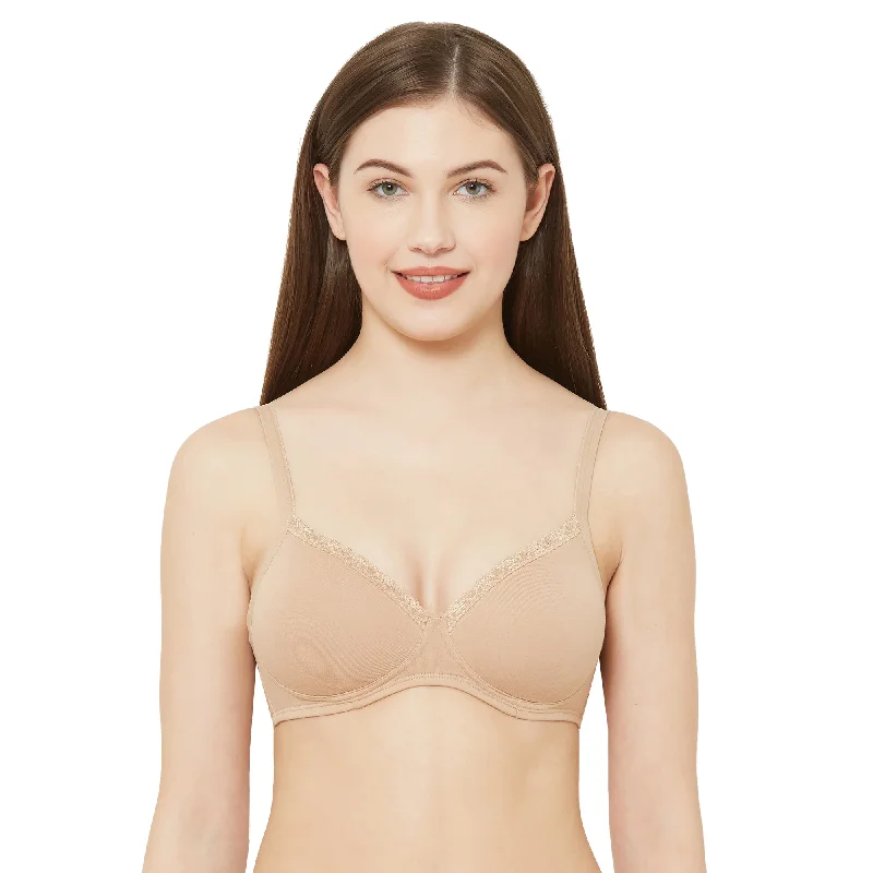 6403-Soft Padded Solid T-shirt Bra Skin