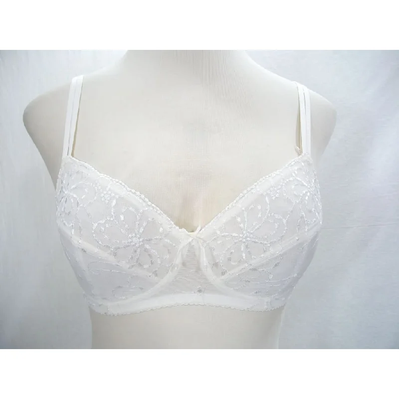 Amoena 43930 Angelique Lace Wire Free Mastectomy Bra 32D Ivory Off White NWT