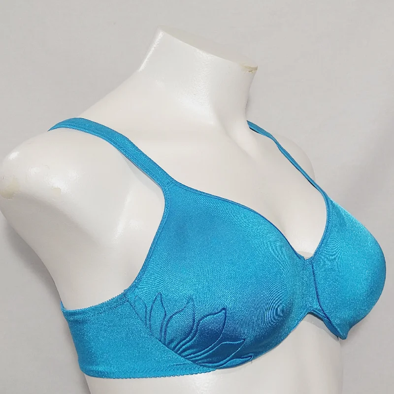 Bali 3353 Live It Up Seamless Underwire Bra 36C Blue NEW WITH TAGS