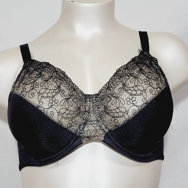 Bali 3438 Glamorous Back-Smoothing Underwire Bra 42C Black NWT