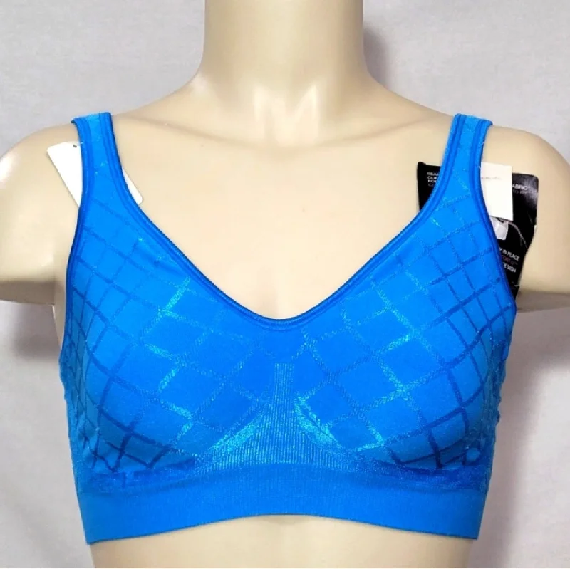 Bali 3484 Comfort Revolutions Smart Sizes Wireless Bra SMALL Blue DIAMOND