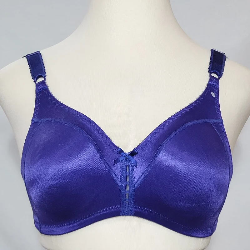 Bali 3820 Double Support Wirefree Bra 36B Blue Cobalt NEW WITH TAGS