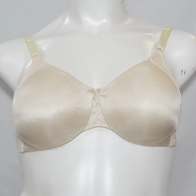 Bali 3906 Unlined Satin & Lace Underwire Bra 36C Ivory