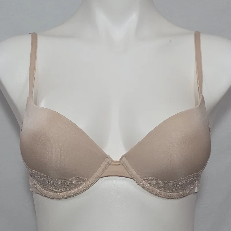 Calvin Klein F3362 T-Shirt Push-Up Lace Undewrie Bra 34C Nude