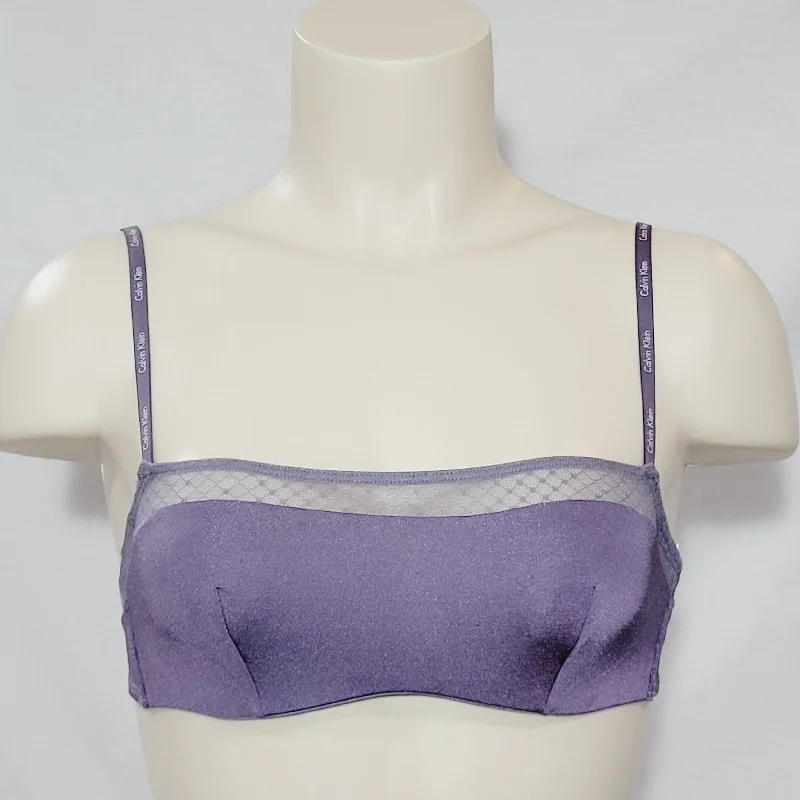 Calvin Klein F3757 Microfiber Unlined Cami Camisole UW Bra 32B Steel Violet NWT