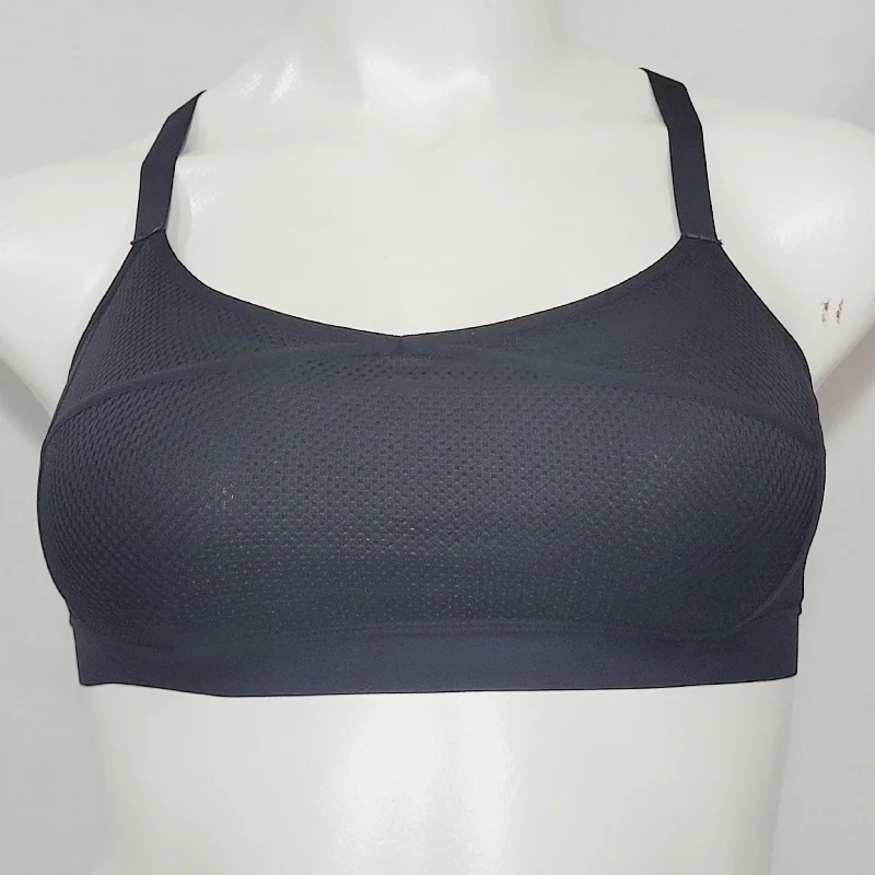 Champion C9 N9704 Mesh Cami Wire Free Sports Bra LARGE Black NWT
