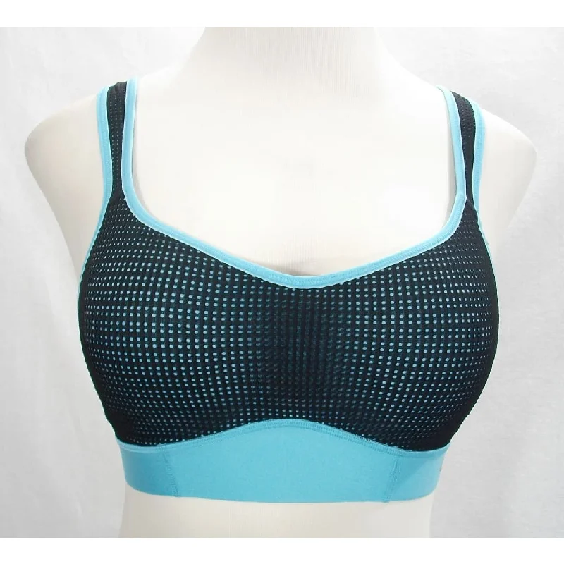 Champion Mesh Overlay Wire Free Sports Bra With SmoothTec Band 36C Gray Aqua NWT