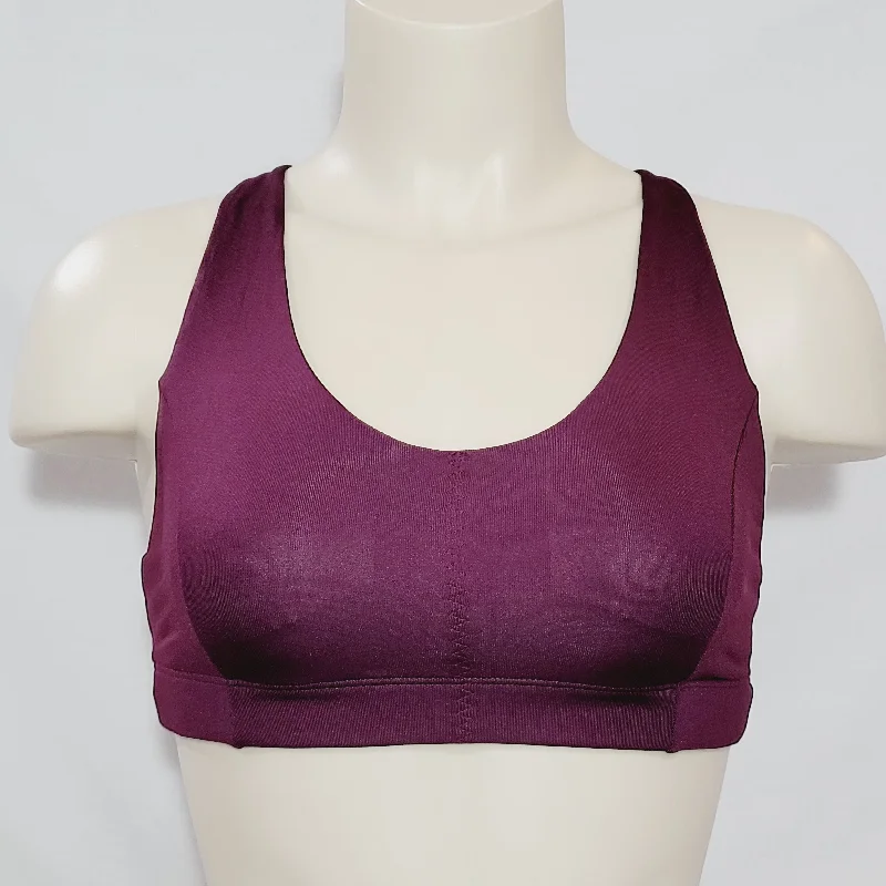 Champion N9684 Strappy Cami Wire Free Sports Bra XL X-LARGE Burgundy & Black NWT