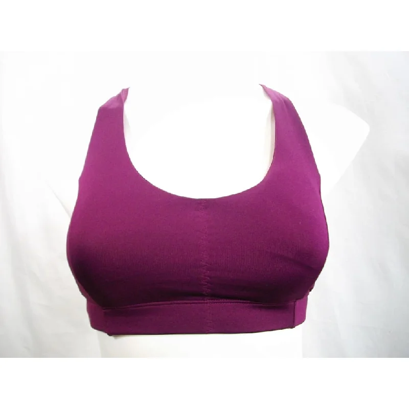 Champion N9684 Strappy Cami Wire Free Sports Bra XS X-SMALL Burgundy & Black