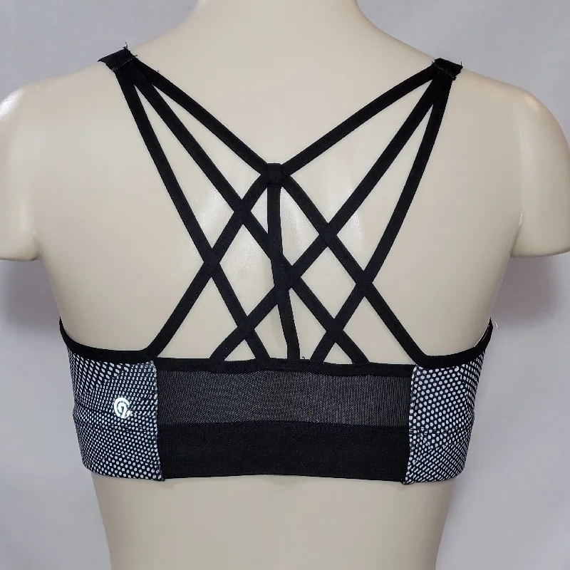 Champion N9688 Strappy Cami Wire Free Sports Bra MEDIUM Black & White NWT