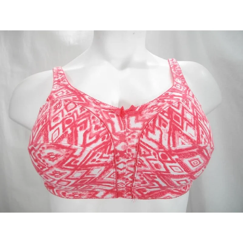 Comfort Choice 27-0576-2 100% Cotton Wire Free Bra 38D Pink & White