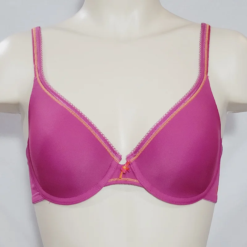 DKNY M453091 453091 Molded Cup Lace Trim Underwire Bra 34C Pink