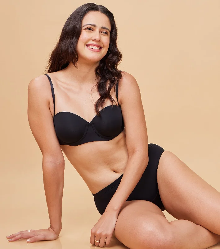 Enamor F132 Strapless Transparent Back Bra for Women - Padded, Wired and High-Coverage Enamor F132 Strapless Transparent Back Bra for Women - Padded, Wired and High-Coverage
