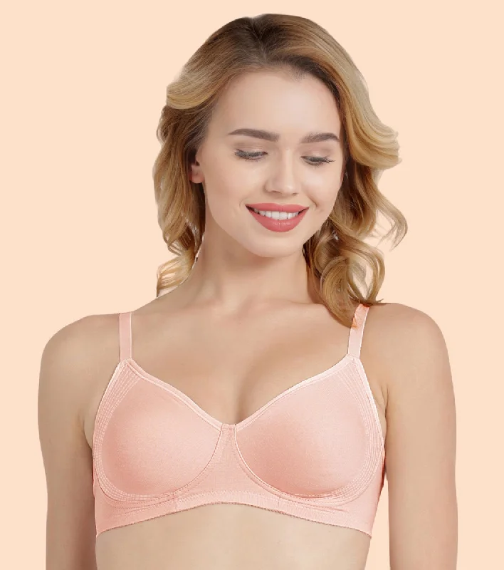 Enamor Fab-Cool A042 Side Support Shaper Stretch Cotton Everyday Bra for Women- High Coverage, Non Padded and Wirefree - Pearl Enamor Fab-Cool A042 Side Support Shaper Stretch Cotton Everyday Bra for Women- High Coverage, Non Padded and Wirefree - Pearl