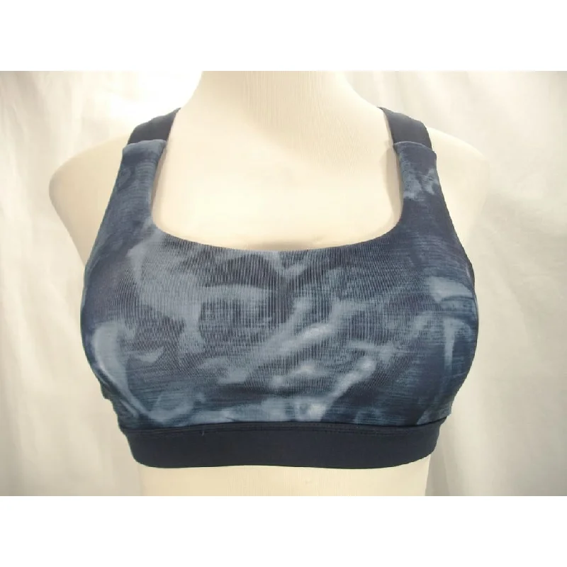 Everlast Cross Back Wire Free Sports Bra MEDIUM Navy Blazer Blue Tie-Dye NWT