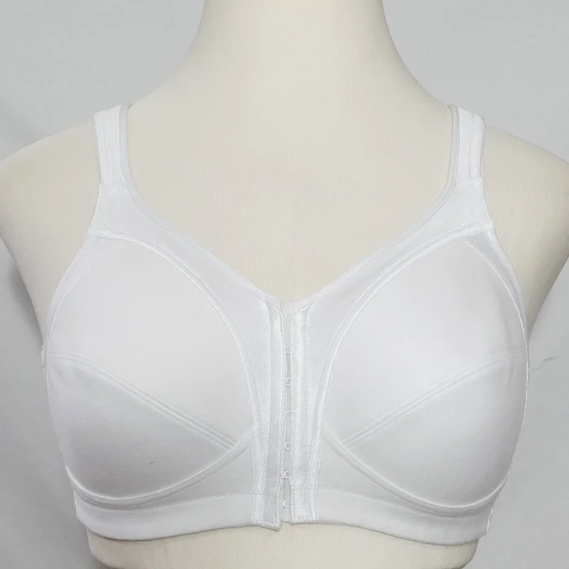 Exquisite Form 2563 Fully Front Close M-Frame Wire Free Bra 36B White NWOT