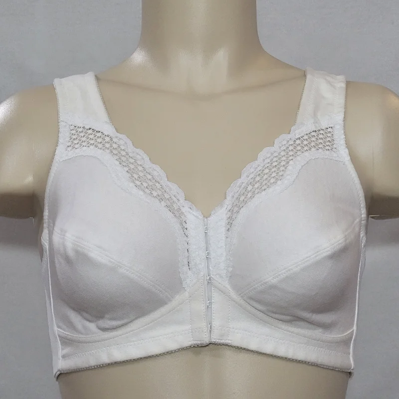 Exquisite Form 531 Cotton Front Close Wire Free Bra 36C White NEW WITHOUT TAGS