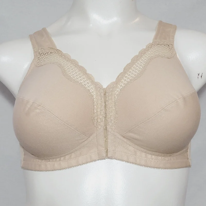 Exquisite Form 531 Cotton Front Close Wire Free Bra 40C Nude NEW WITHOUT TAGS