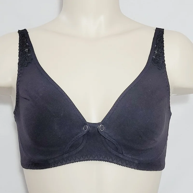 Fancee Free Maternity Nursing 92% Cotton Wire Free Bra 34C Black