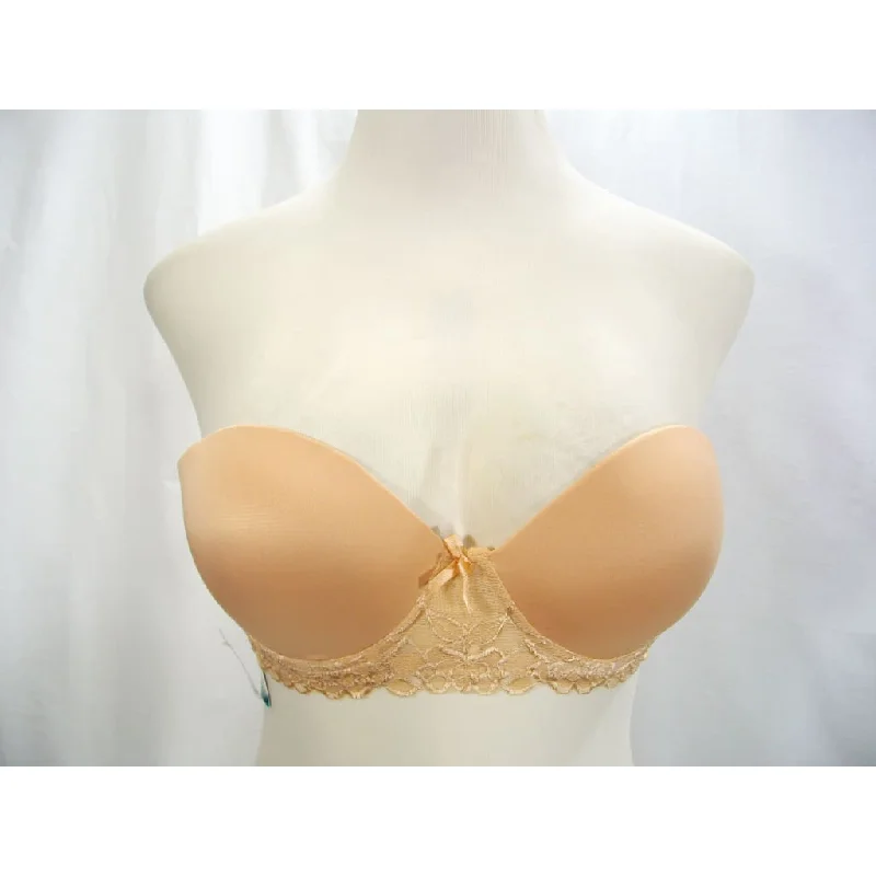 Felina 90774 Padded Push Up Strapless Underwire Bra 36C Nude WITH STRAPS NWT