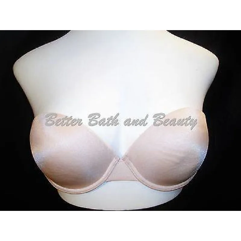 Felina 90993 Lace Trim Lined Molded Cup UW Strapless Bra 36C Nude NO STRAPS