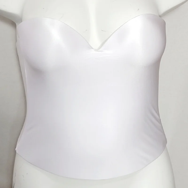 Felina Essentials 7643 Seamless Hidden UW Strapless Bridal Bustier Bra 34C White NWT