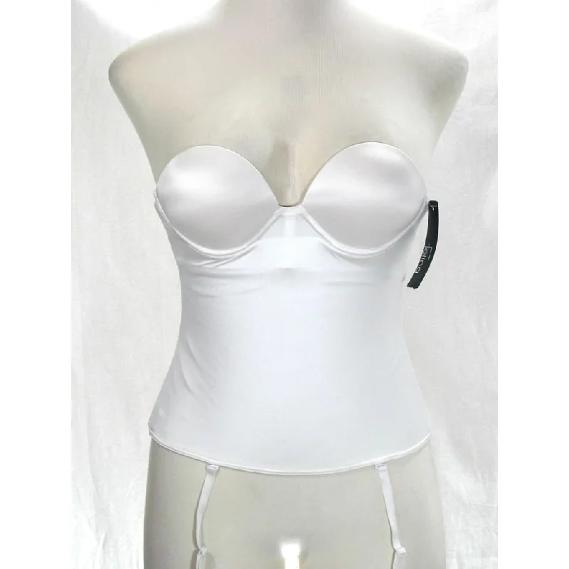 Felina Essentials 8804 Seamless Bridal Bustier Push Up Longline UW Bra 36A White