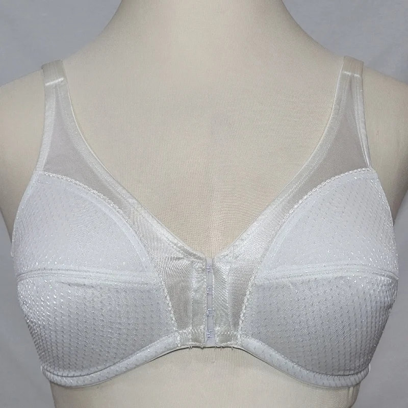 Fundamentals Lightly Lined Front Close Wire Free Soft Cup Bra 36D White