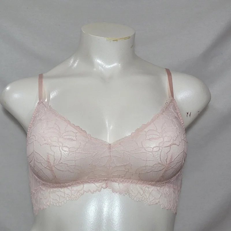 Gilligan & O'Malley Floral Lace Bralette Bra Size SMALL Crystal Pink NWT