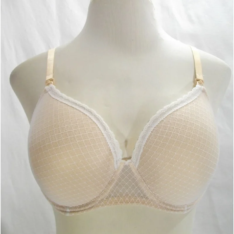 Gilligan O'Malley Nursing Full Coverage Lace Underwire Bra 36B Mochaccino Nude