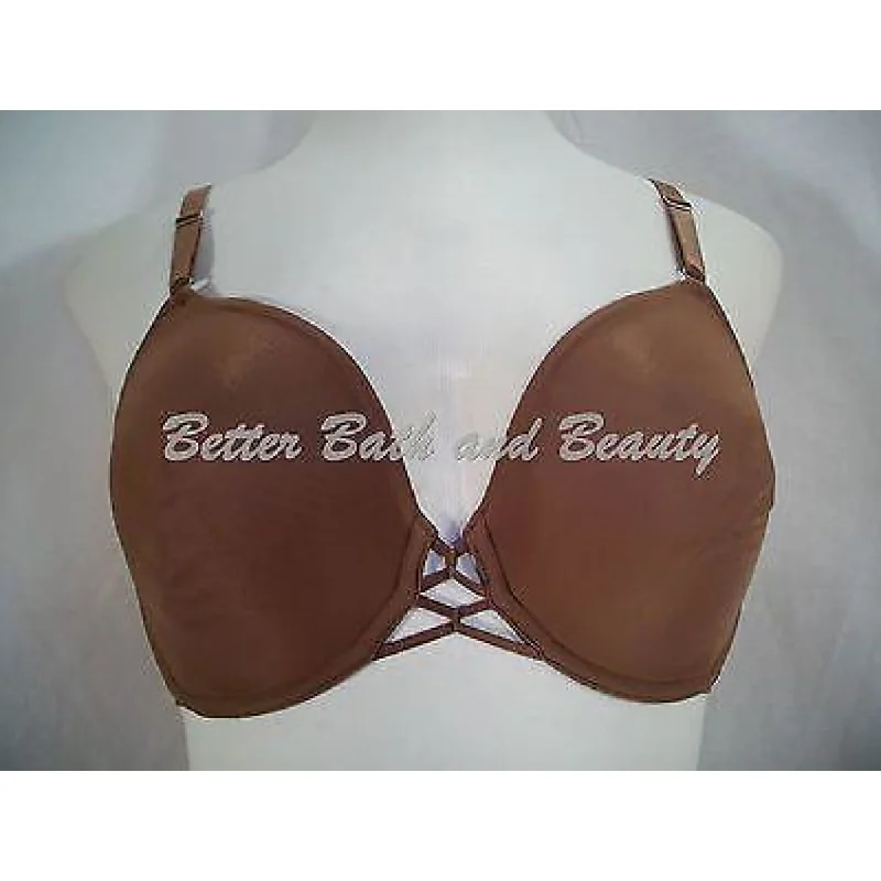 Gilligan O'Malley Seamless Unlined Cup Love Knot Underwire Bra 34D Brown