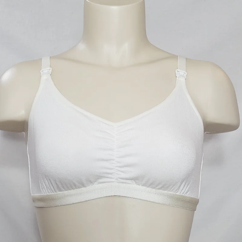 Gilligan O'Malley Ultra Soft Modal Nursing Maternity No Wire Bra 38B White NWT